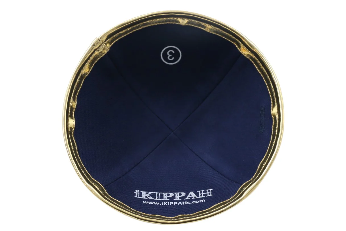 IKIPPAH SHINY LEATHER YARMULKE - Image 3