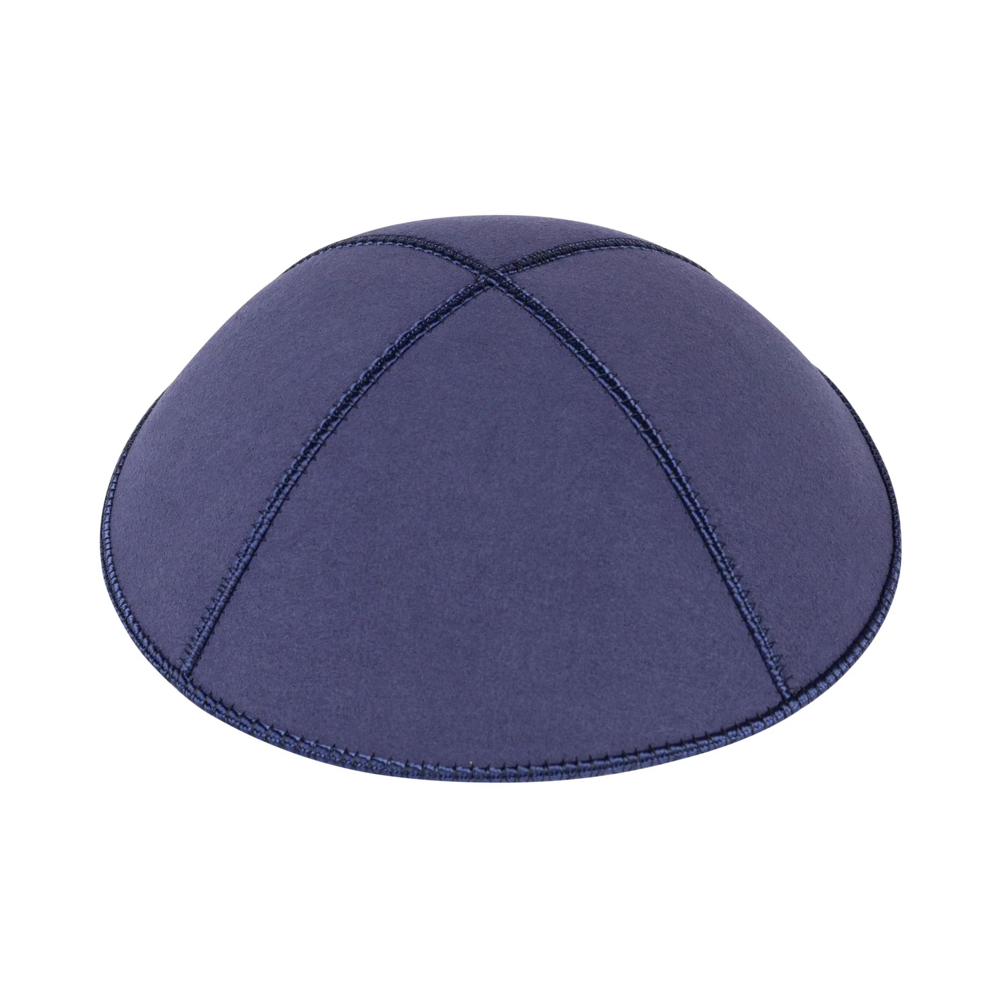 IKIPPAH FLAT SUEDE LEATHER YARMULKE - Image 3