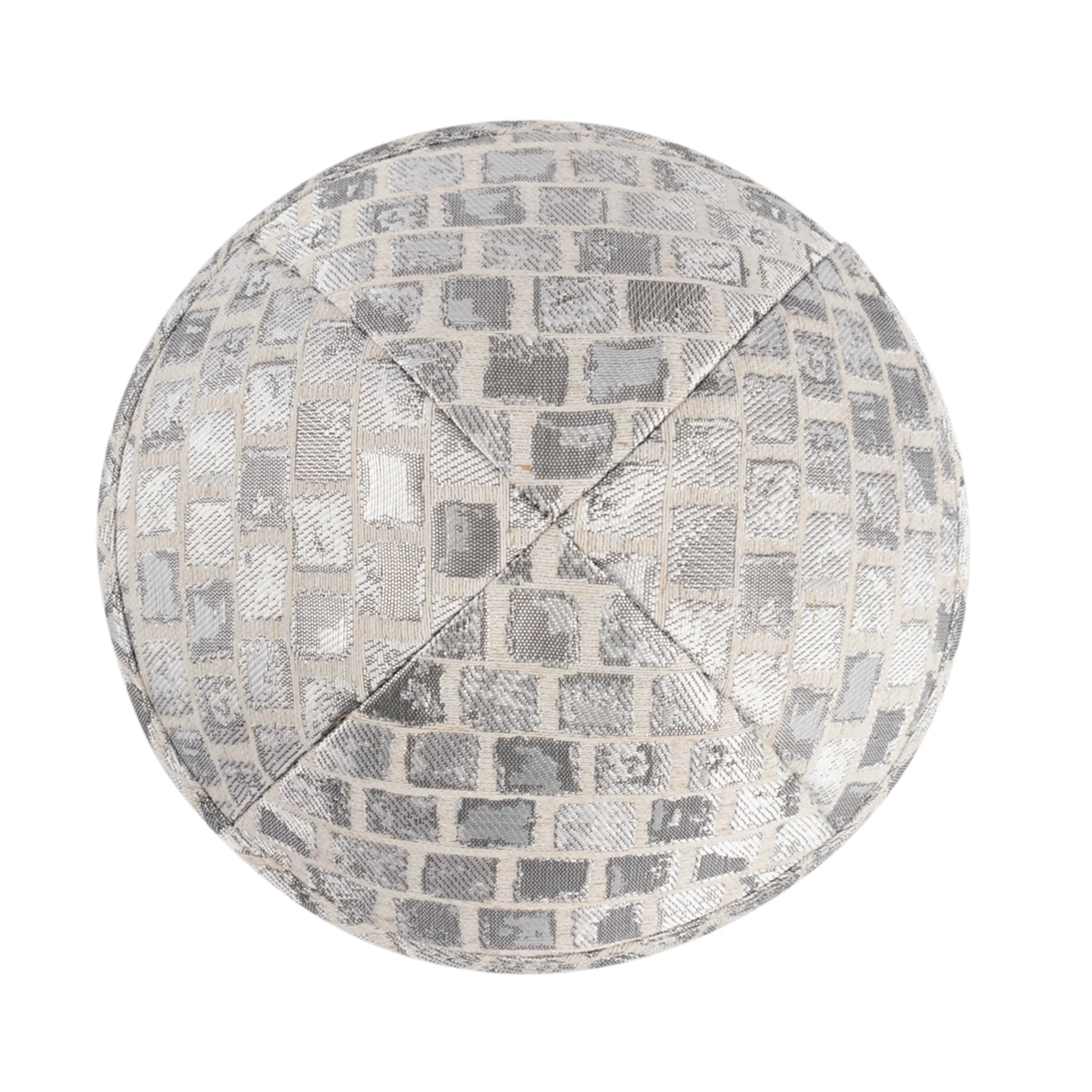 IKIPPAH SILVER SQUARES YARMULKE - Image 2
