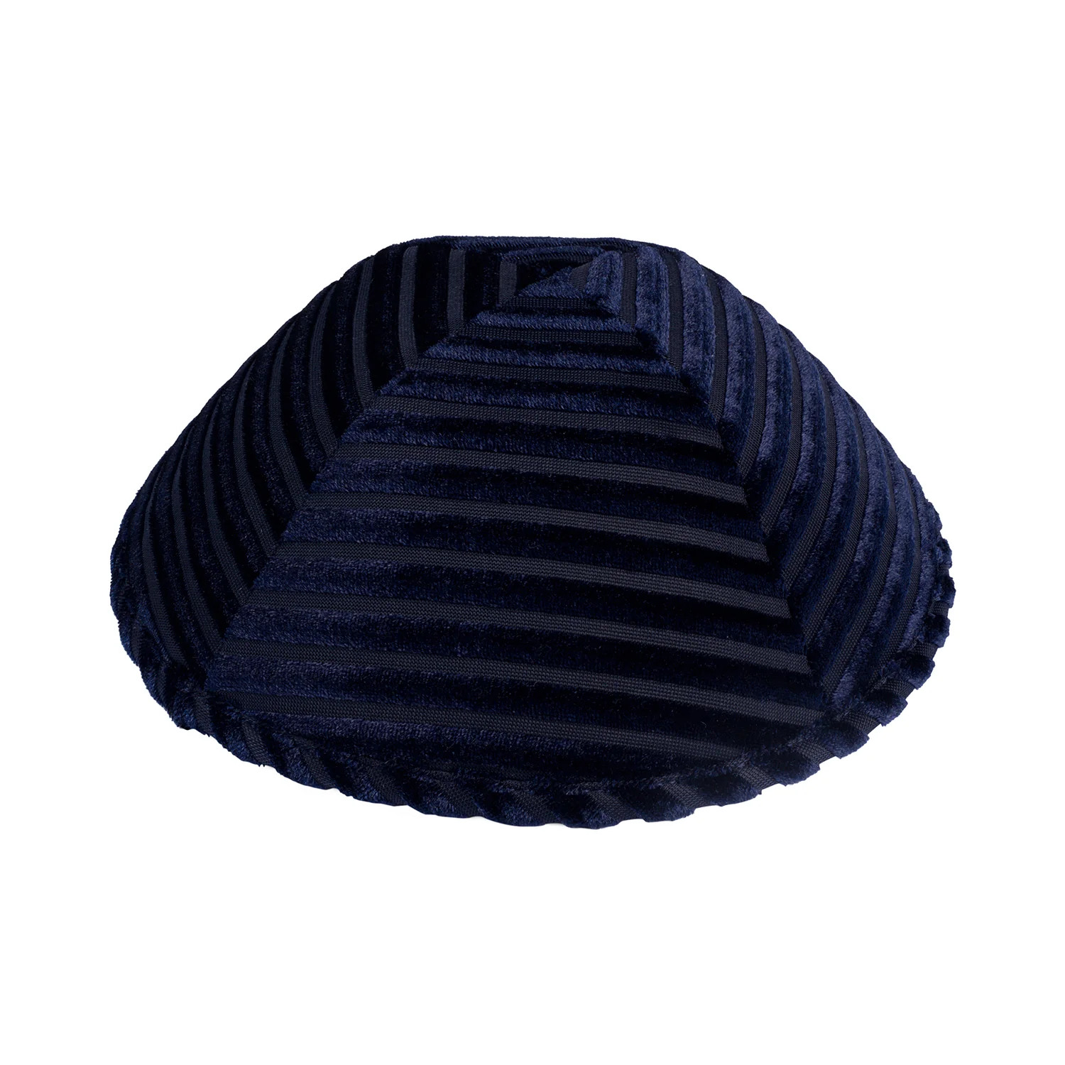 IKIPPAH STRIPED VELVET YARMULKE - Image 2