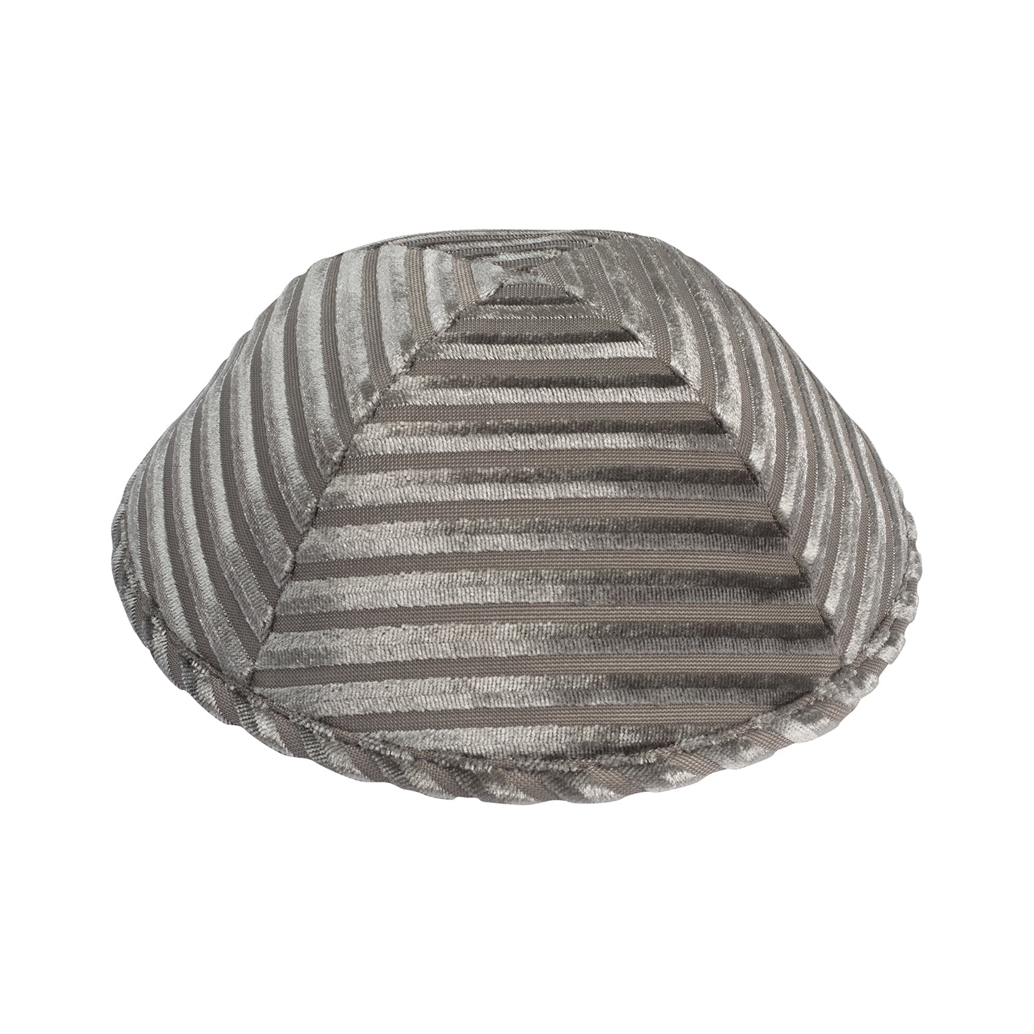 IKIPPAH STRIPED VELVET YARMULKE - Image 4