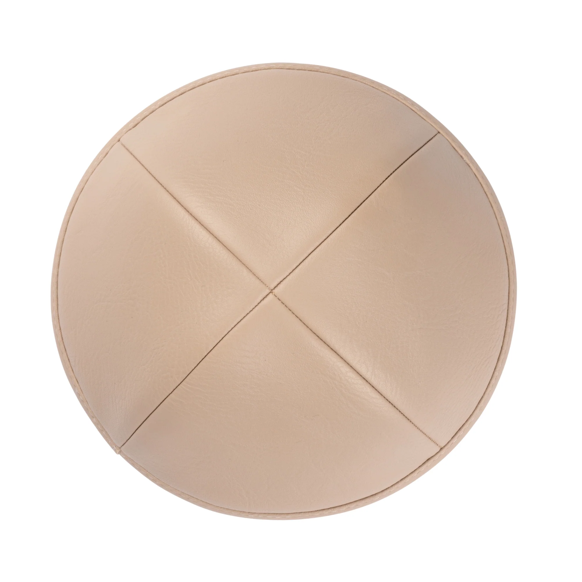 IKIPPAH TAUPE LEATHER YARMULKE - Image 2