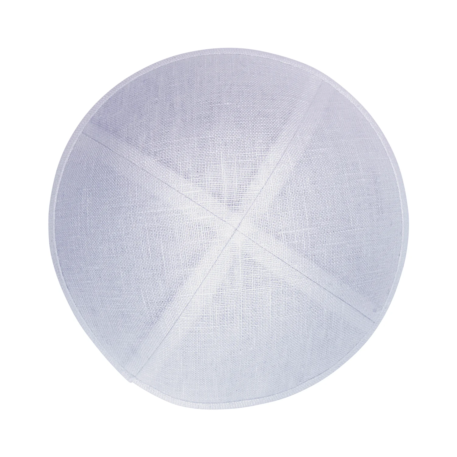 IKIPPAH WHITE LINEN YARMULKE - Image 2