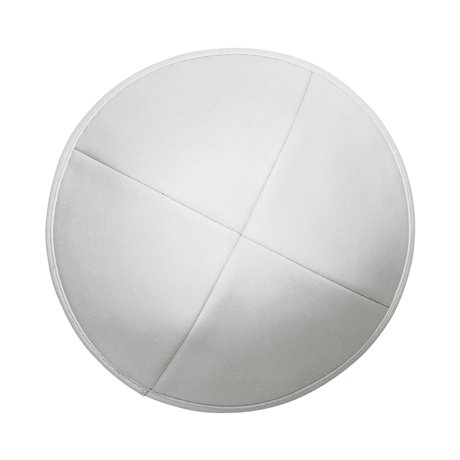 IKIPPAH WHITE LEATHER YARMULKE - Image 2