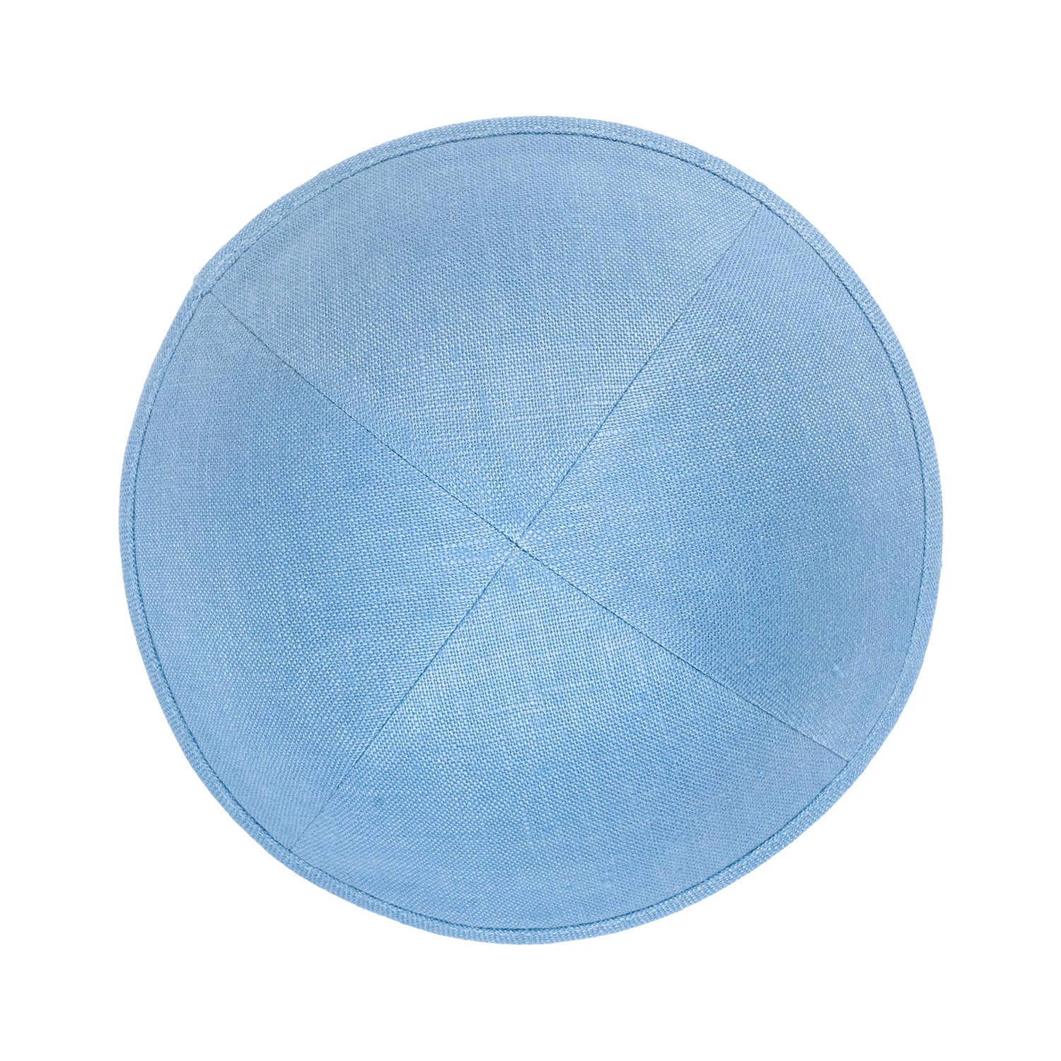 IKIPPAH SKY BLUE LINEN YARMULKE - Image 2