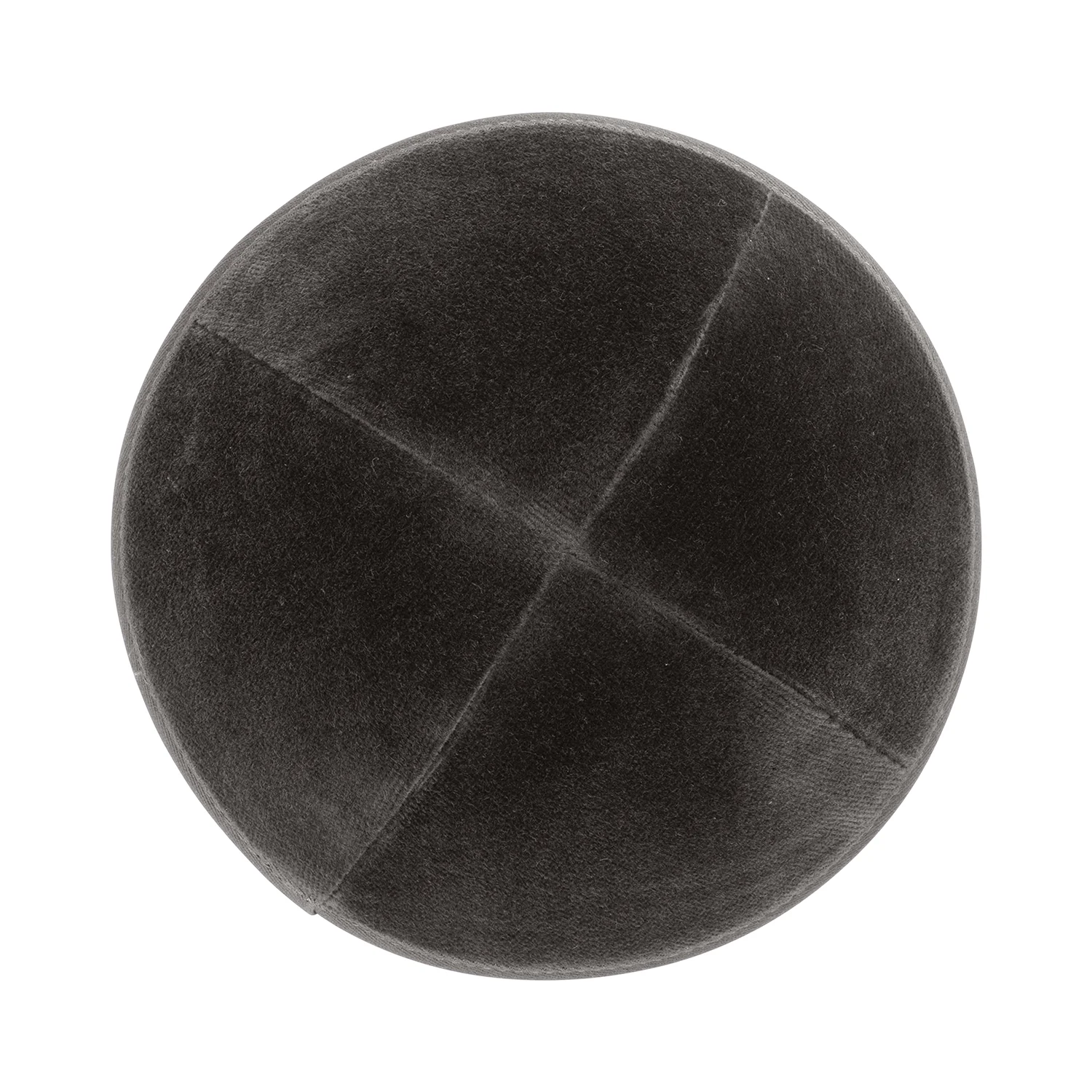 IKIPPAH LIGHT GRAY VELVET YARMULKE - Image 2