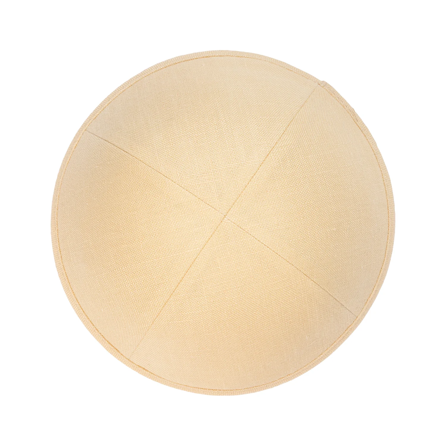 IKIPPAH YELLOW LINEN YARMULKE - Image 2