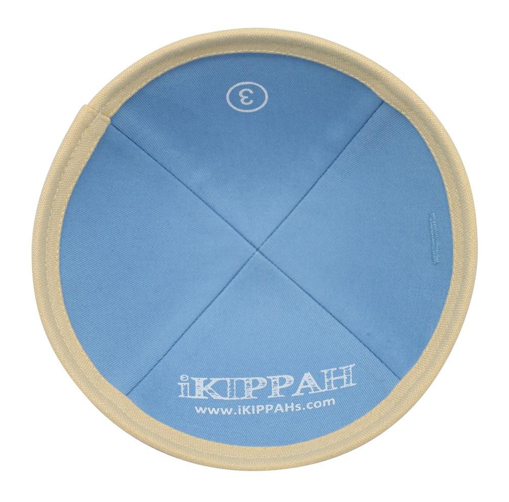 IKIPPAH YELLOW LINEN YARMULKE - Image 3