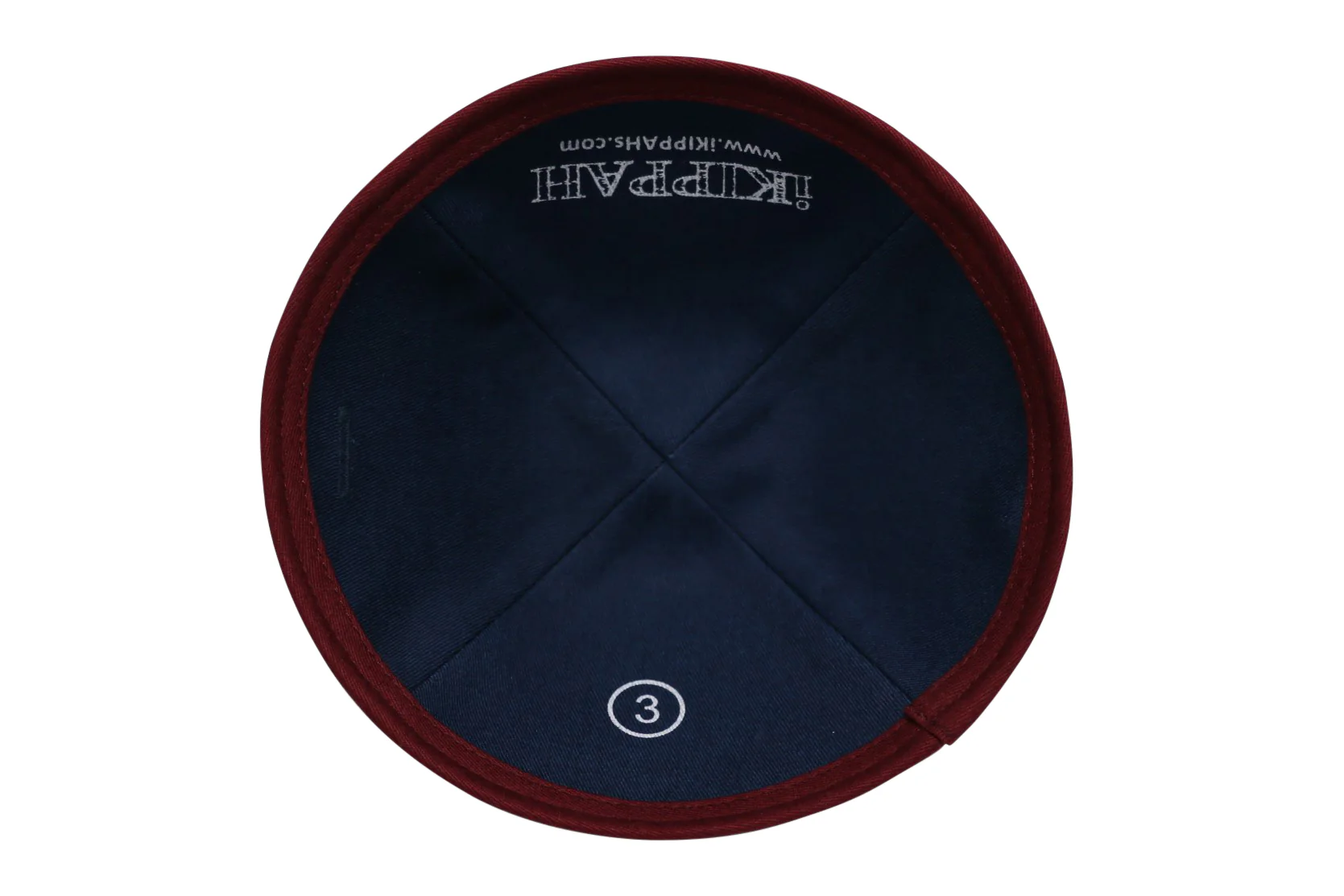 IKIPPAH RED VELVET YARMULKE - Image 3