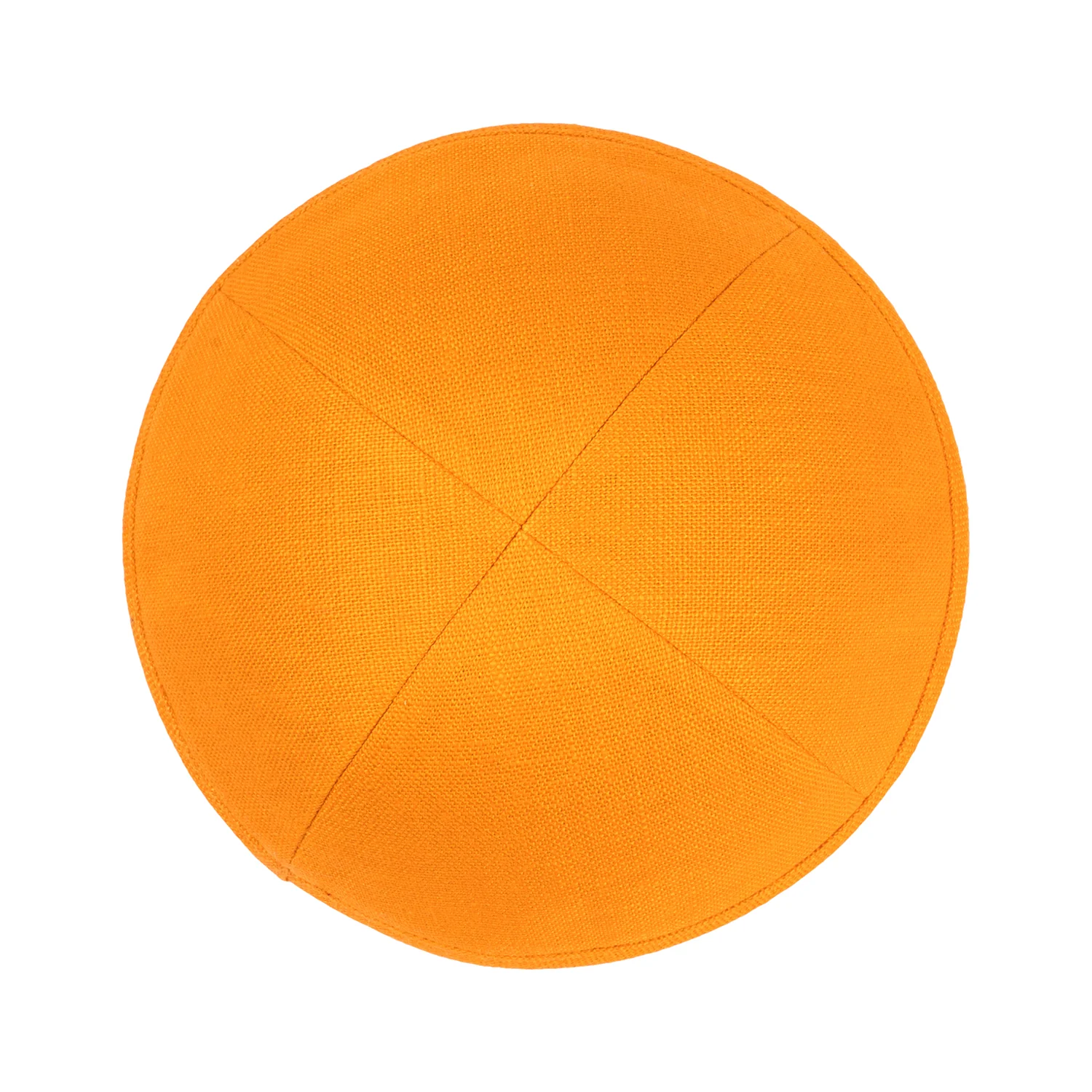 IKIPPAH ORANGE LINEN YARMULKE - Image 2