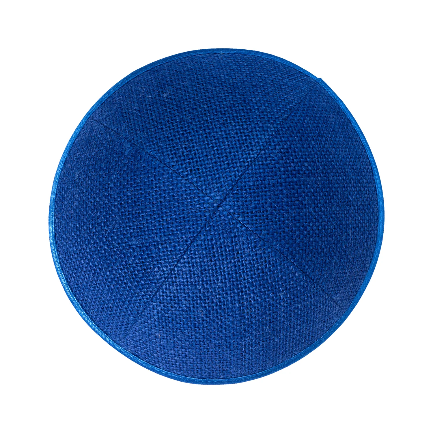 IKIPPAH ROYAL BLUE BURLAP YARMULKE - Image 2