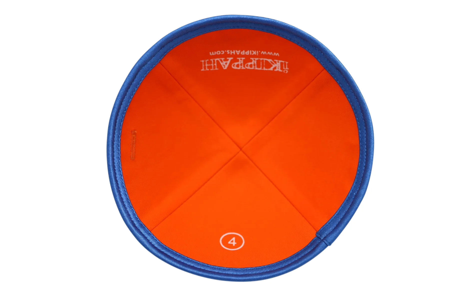 IKIPPAH ROYAL BLUE BURLAP YARMULKE - Image 3