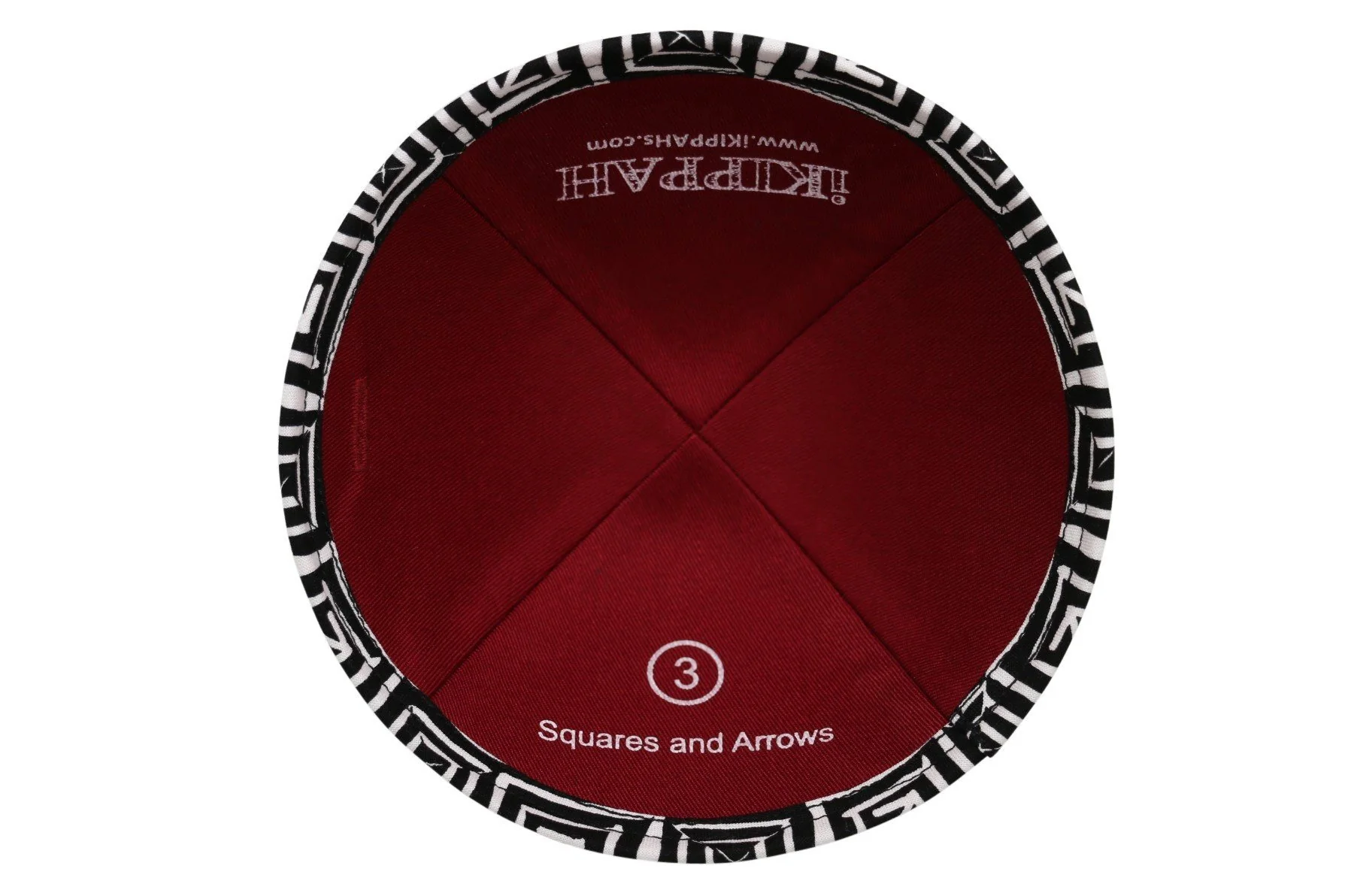 IKIPPAH SQUARES AND ARROWS YARMULKE - Image 3