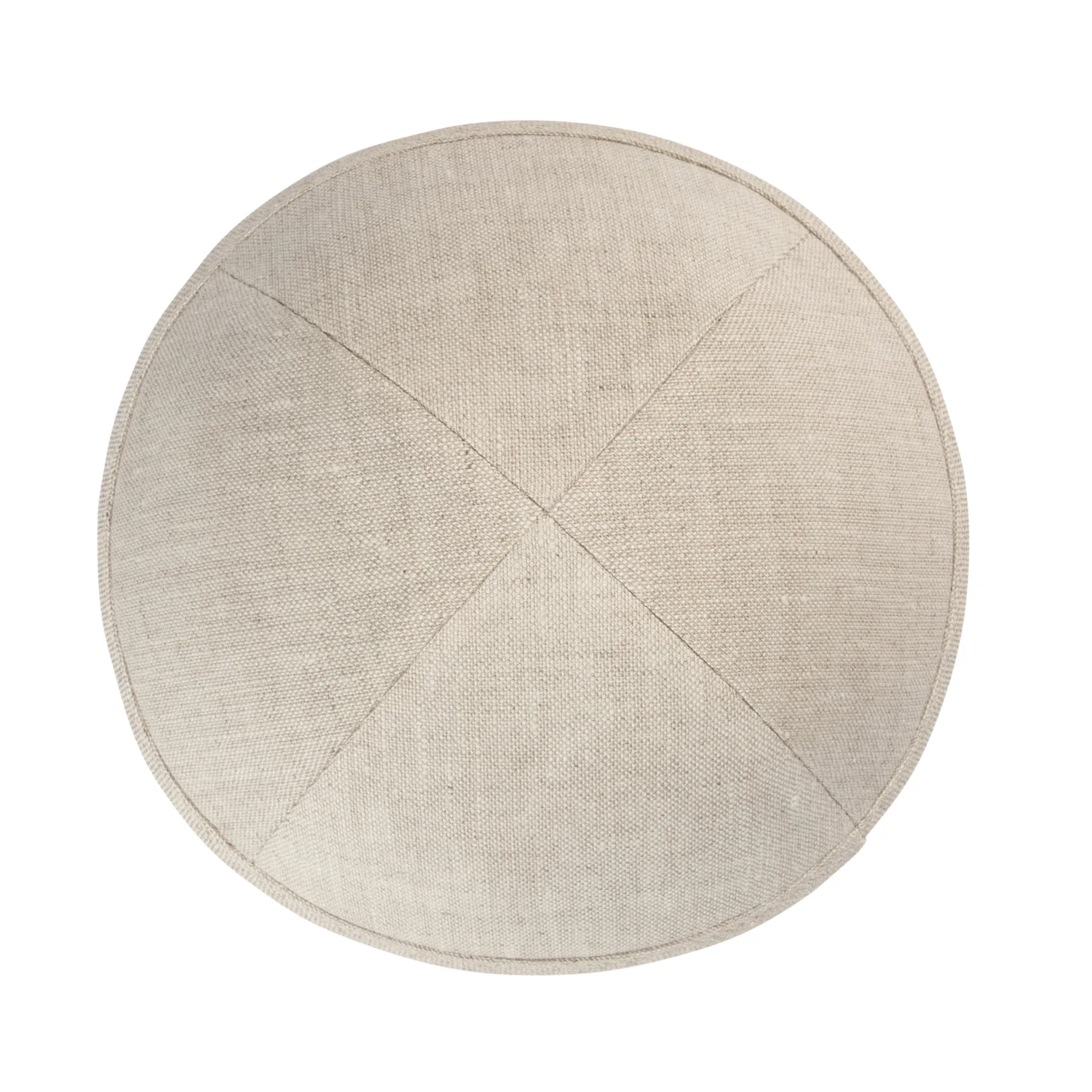 IKIPPAH TAN LINEN YARMULKE - Image 2